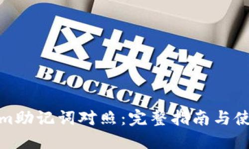 Tokenim助记词对照：完整指南与使用技巧